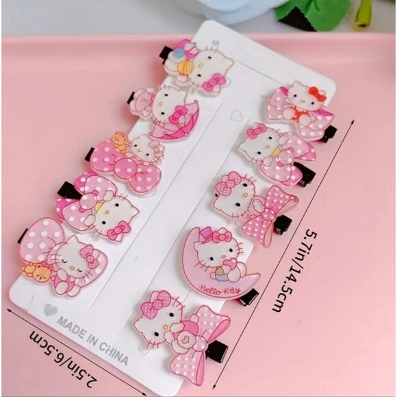 HELLO KITTY hair clips for women and girls cartoon sanrio clips - Picture 3 of 7